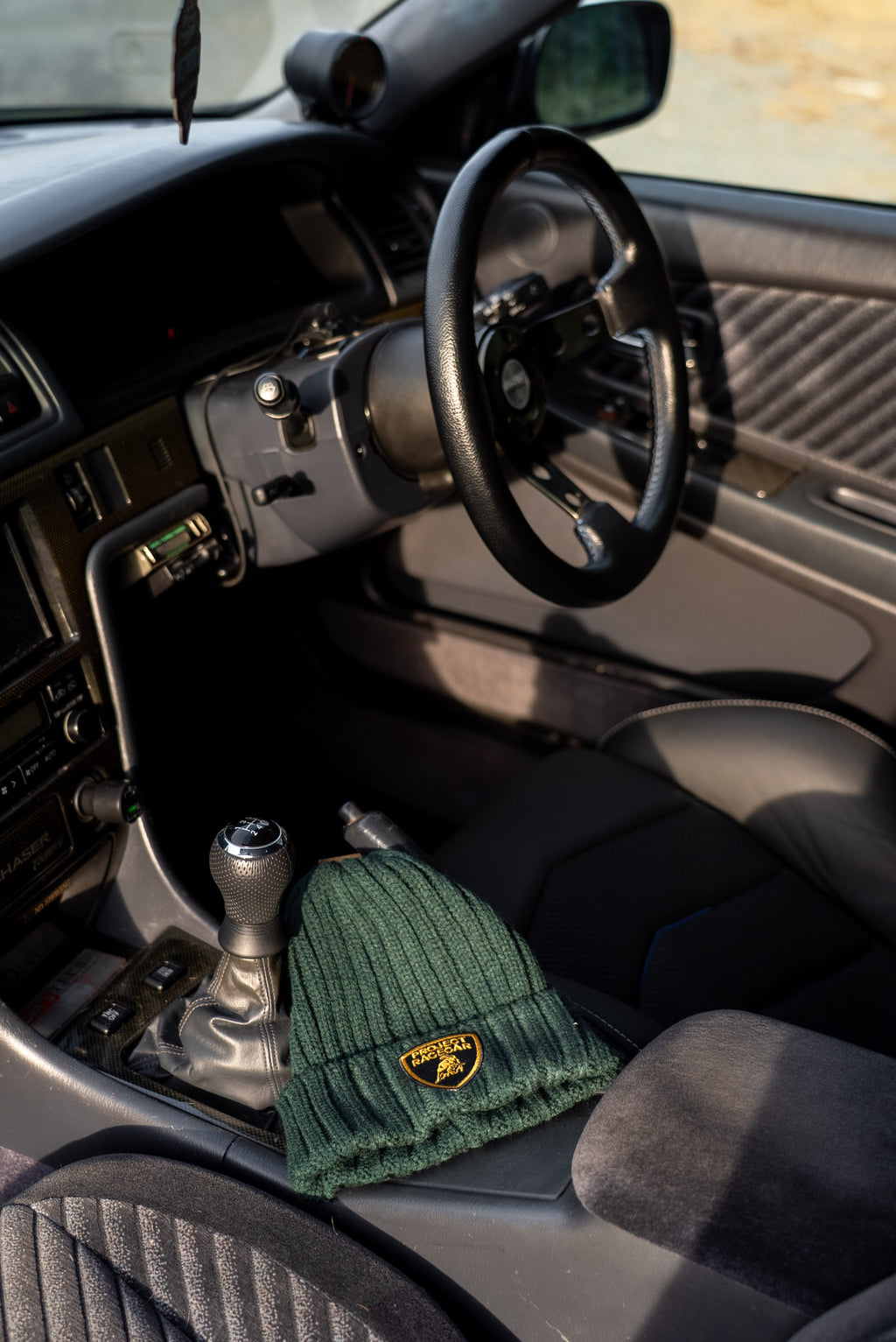 Green Beanie with Project Racecar Shield