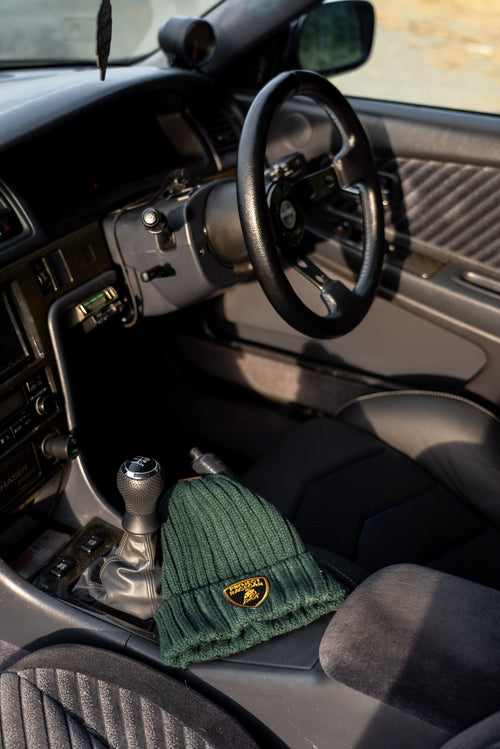 Green Beanie with Project Racecar Shield