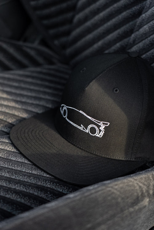 Black Snapback Hat with Super Trofeo Silhouette